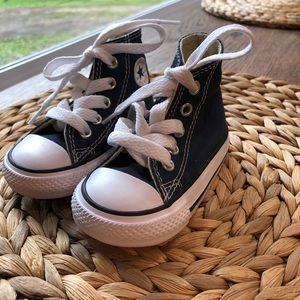 Converse high top toddler navy shoes!